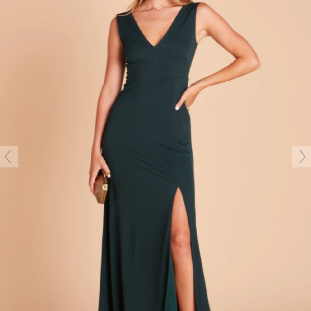 Bridesmaid Dress - SHAMIN CREPE DRESS - Emerald